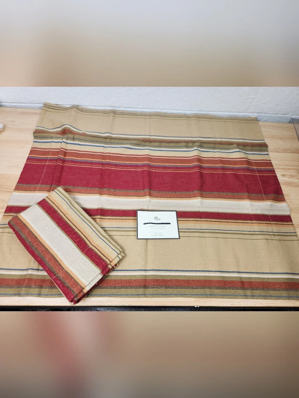 Pottery Barn Serape Linen Blend Standard Sham Set Of 2 French Cottage NOS